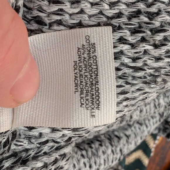 RACHEL Rachel Roy short sleeve cropped cotton blend knit sweater grey size XS - Picture 6 of 9